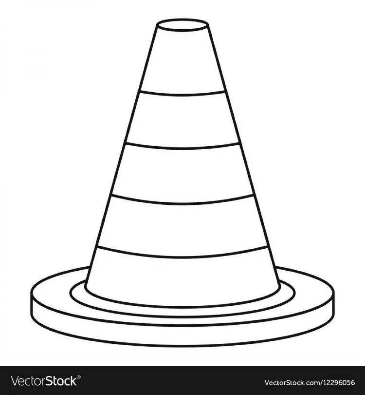 Cone coloring page