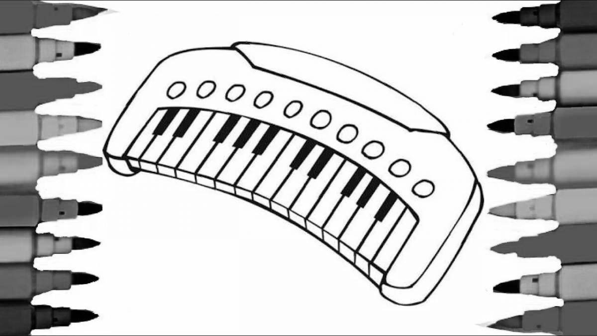 Fun synth coloring page