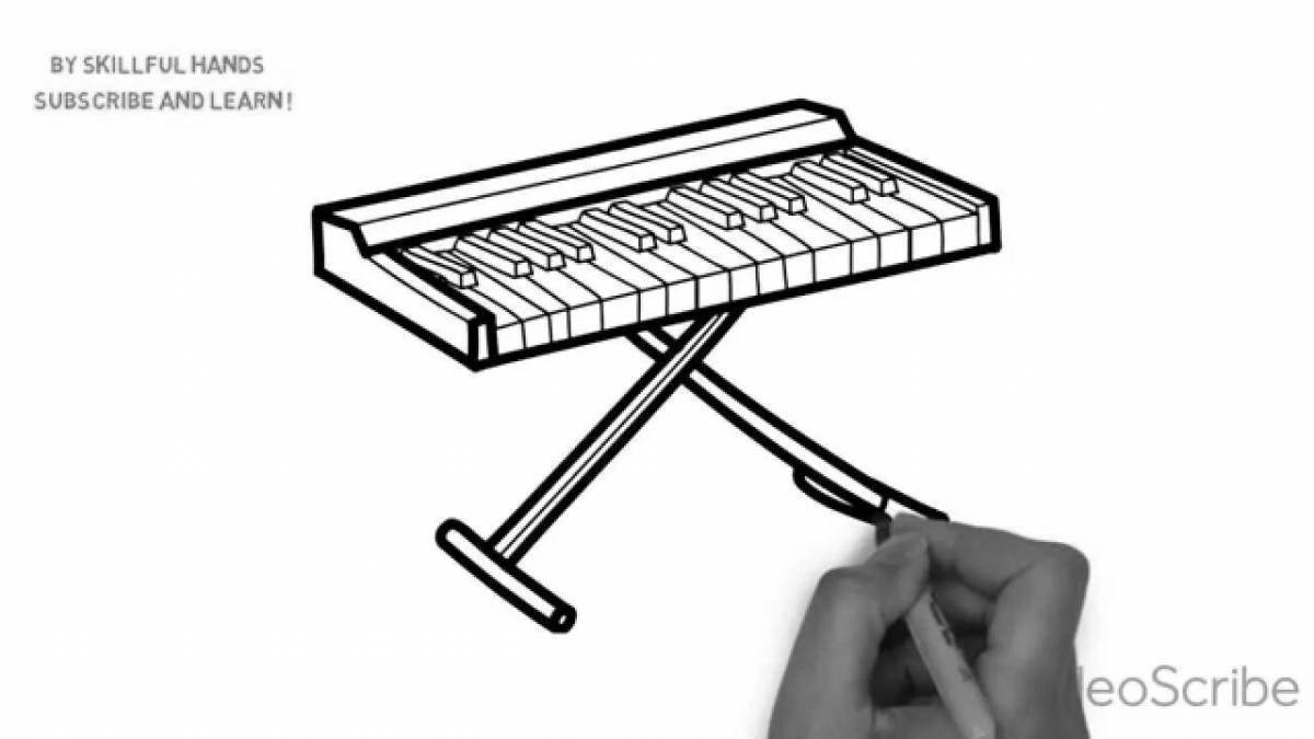 Увлекательная раскраска синтезатора