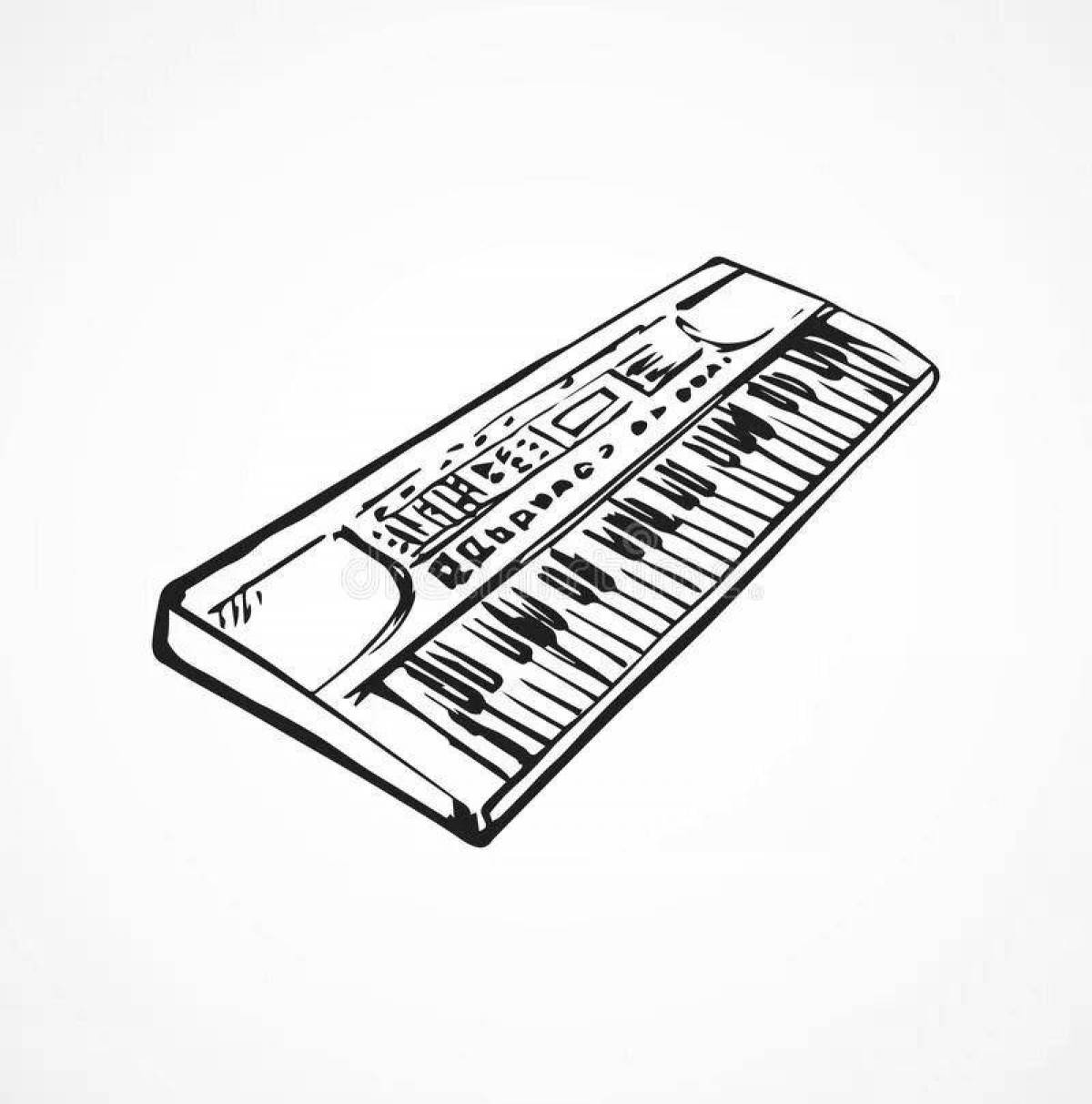 Attractive synthesizer coloring book