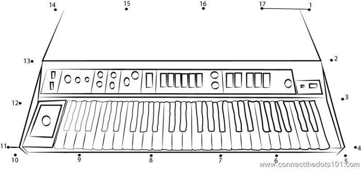 Magic synthesizer coloring page