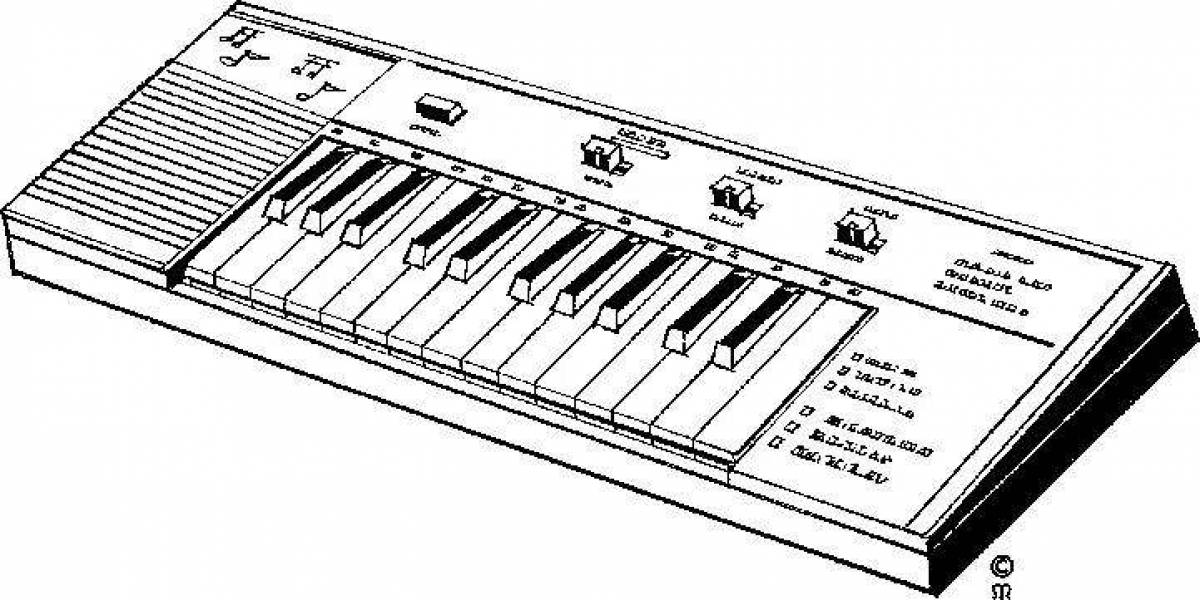 Color-frenzy synthesizer coloring page