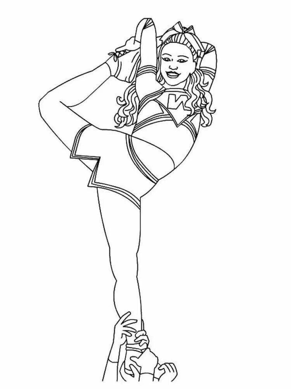 Cheerleader coloring page