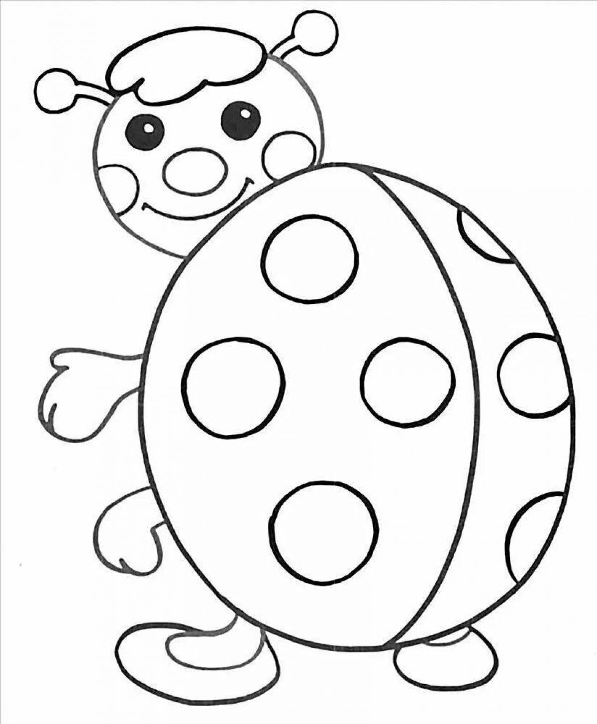 Bright coloring page 3 4