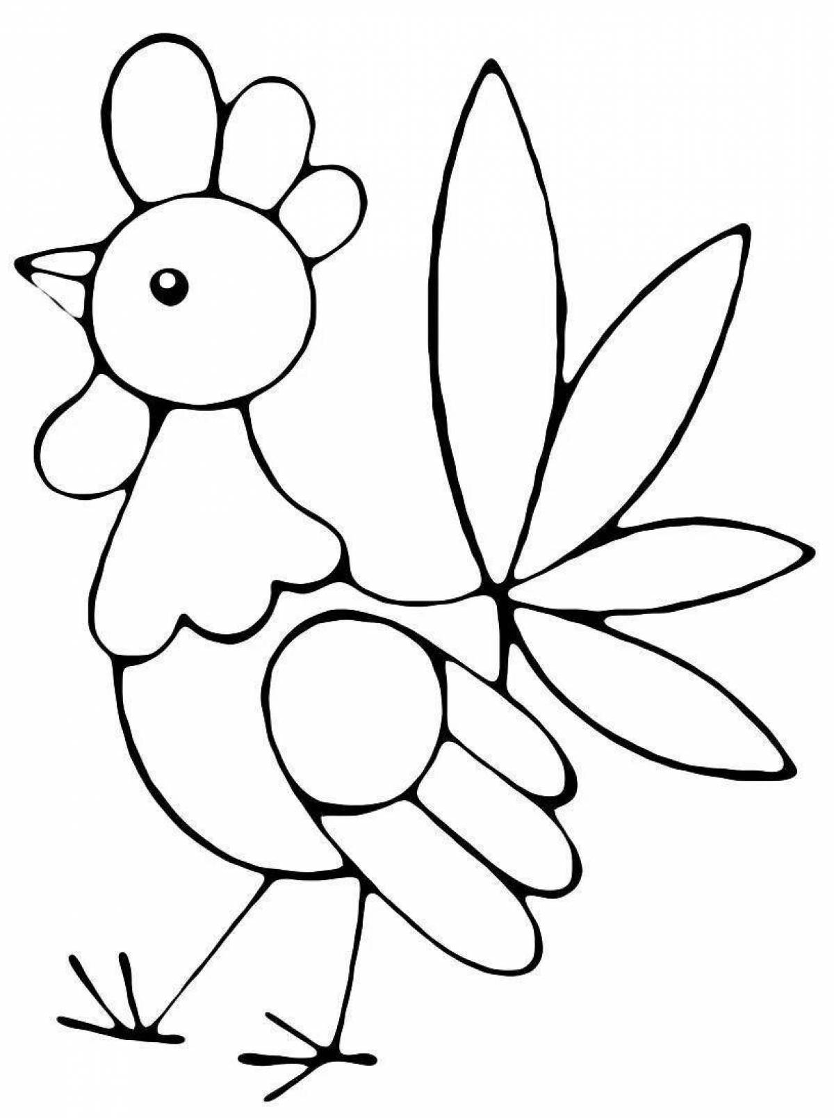 Attractive coloring page 3 4