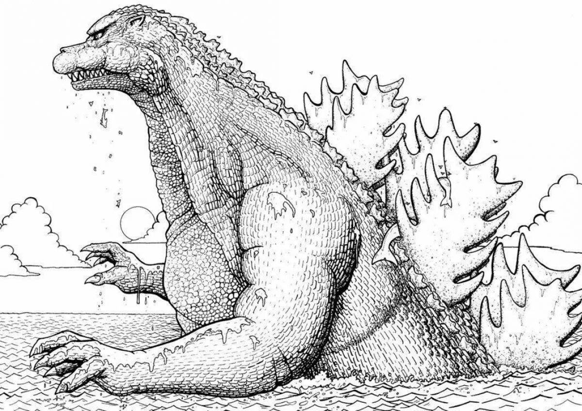 Godzilla giant coloring book
