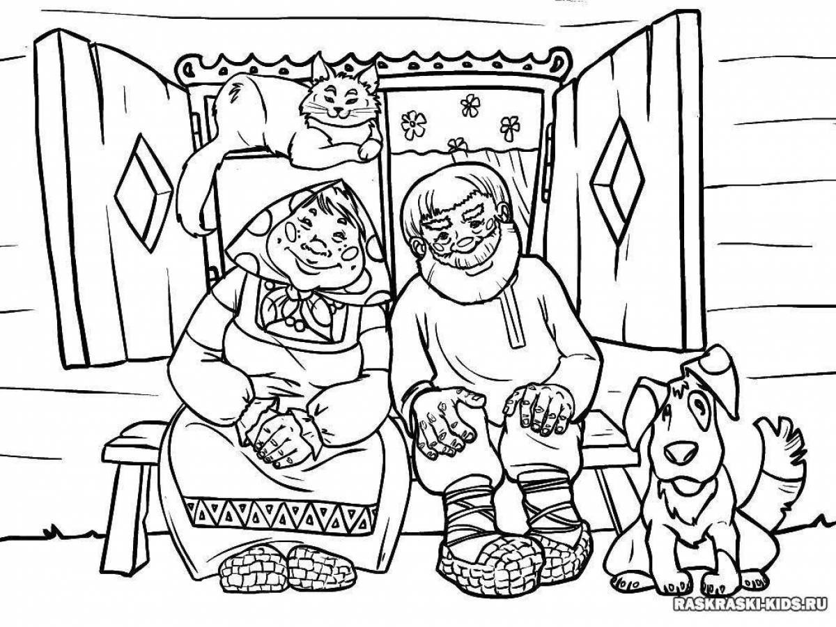 Stimulating coloring book for the elderly