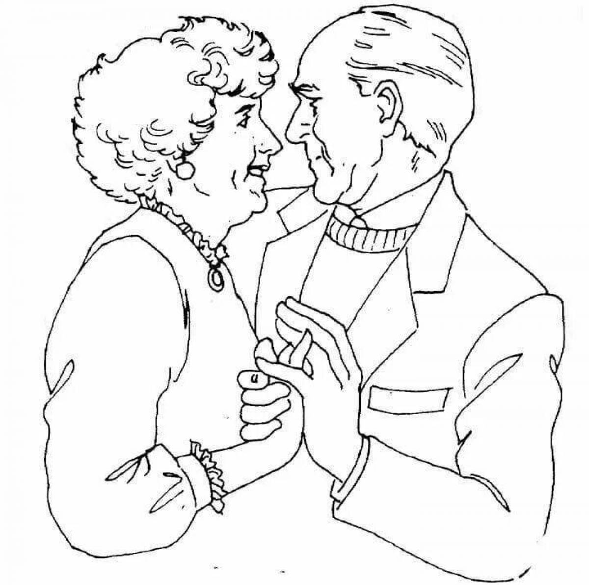 Comforting coloring book for the elderly