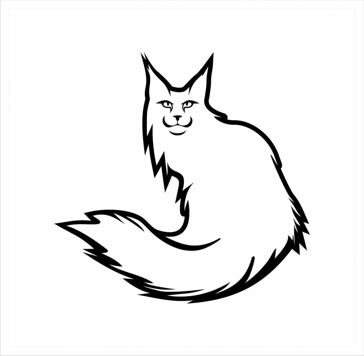 Charming Maine Coon coloring page