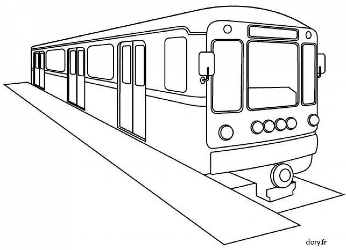 Картинки раскраски метро