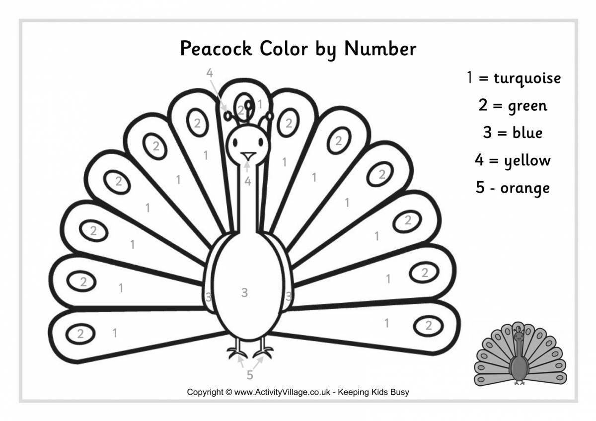 Павлин поделка раскраска