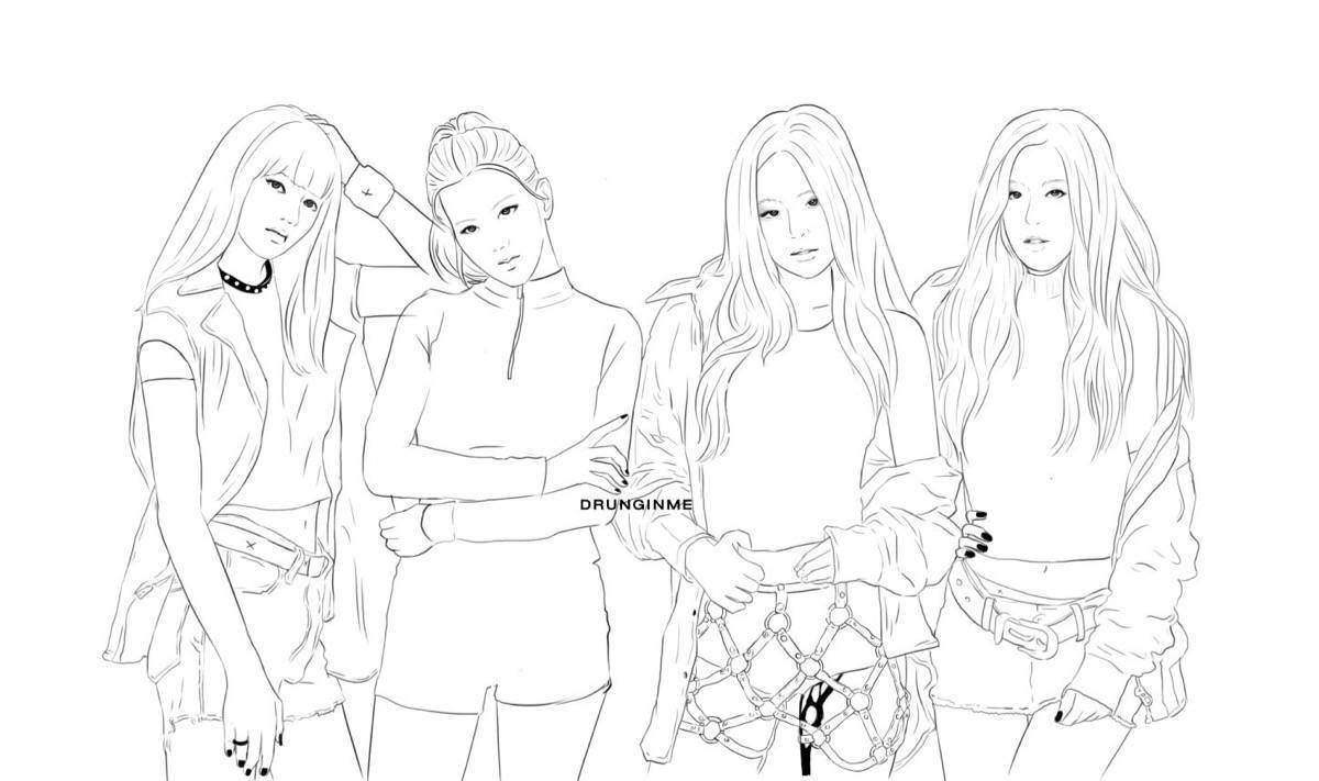 Разукрашки Блэк Пинк Бесплатно - 69 фото