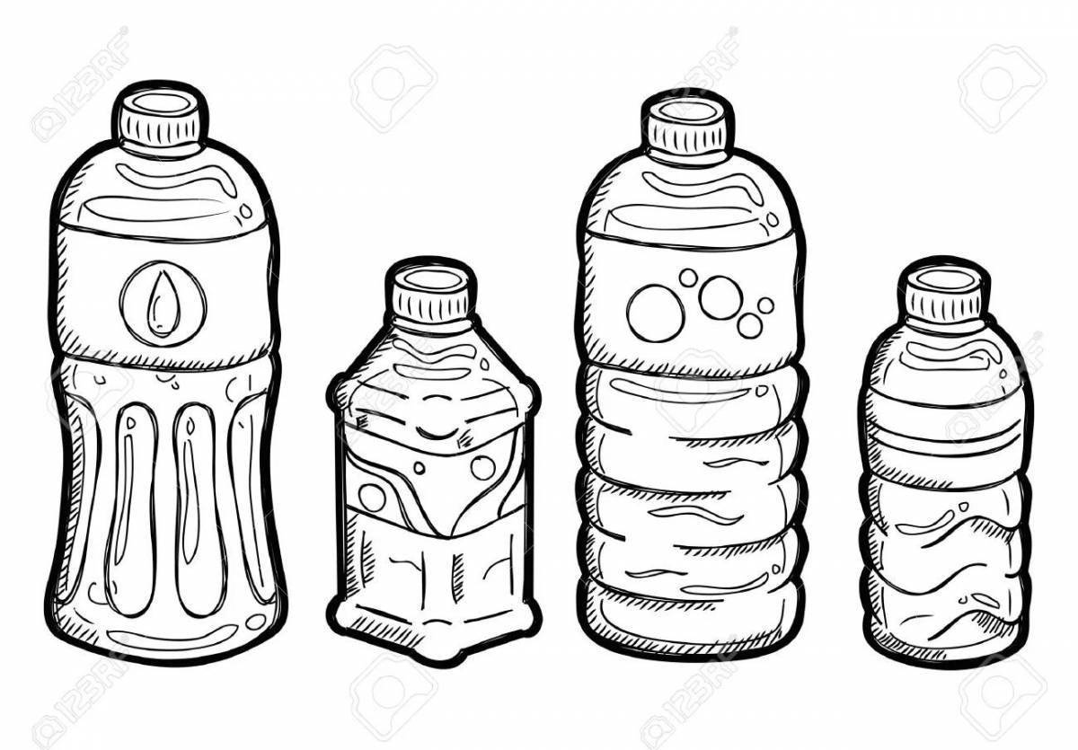 Бутылка воды раскраска для детей