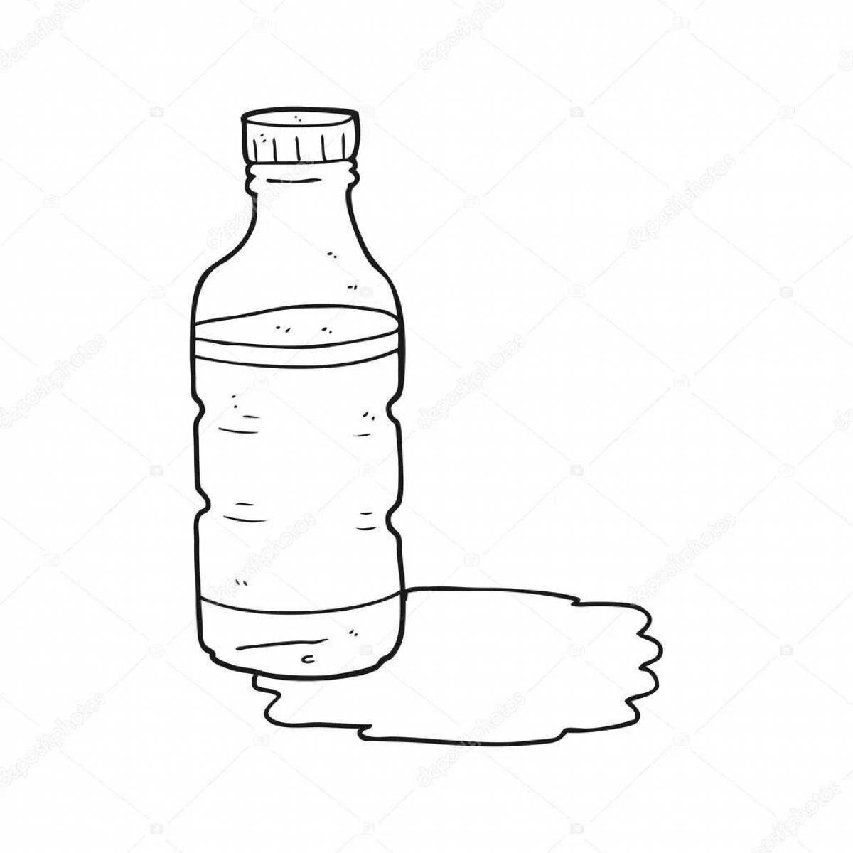 Бутылка воды раскраска для детей