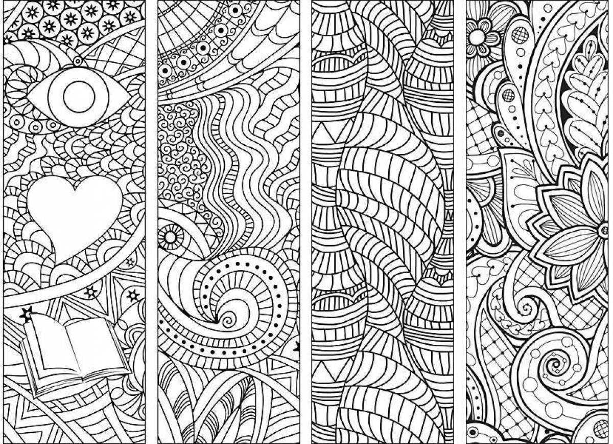 Stimulating coloring book when bored