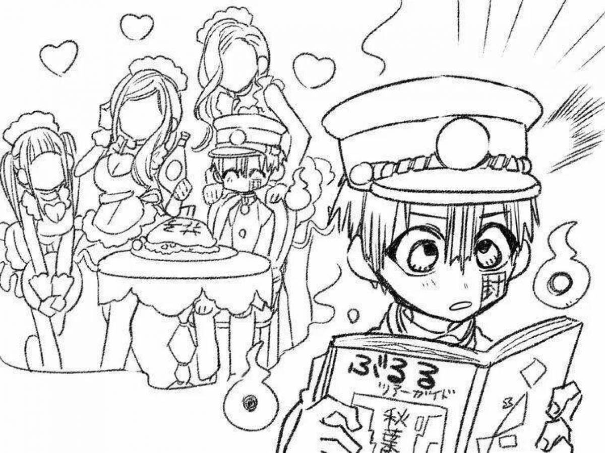 Coloring book Joyful dressing Hanako