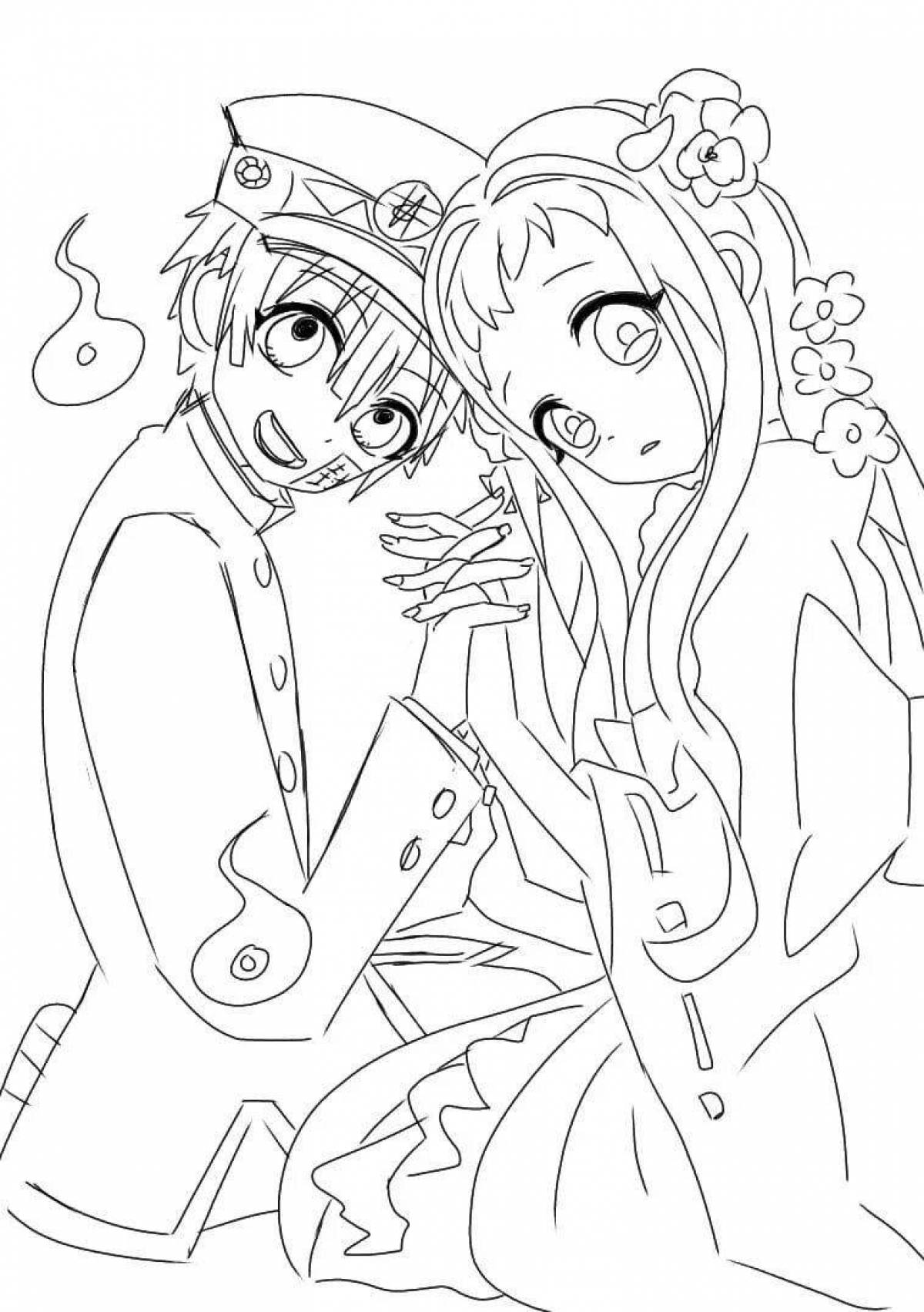 Coloring page wild clothes hanako