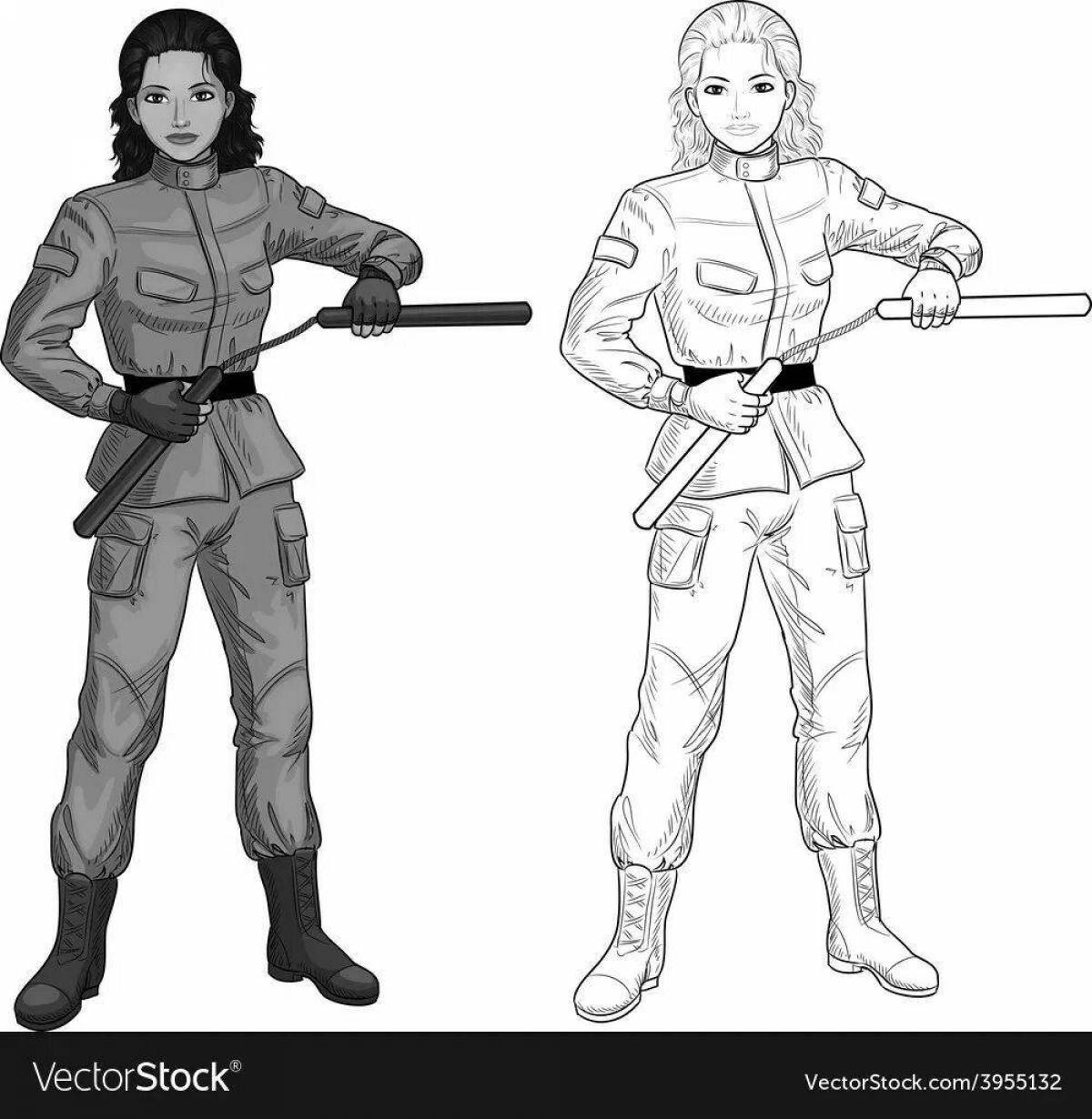 Resolute fighters coloring page