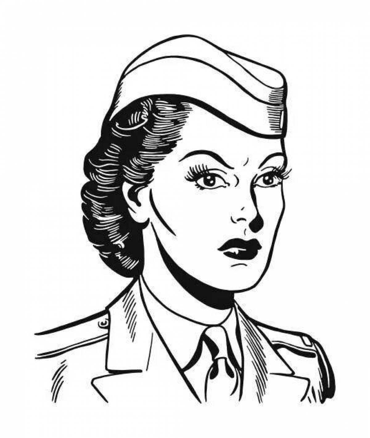 Coloring page tireless fighting women