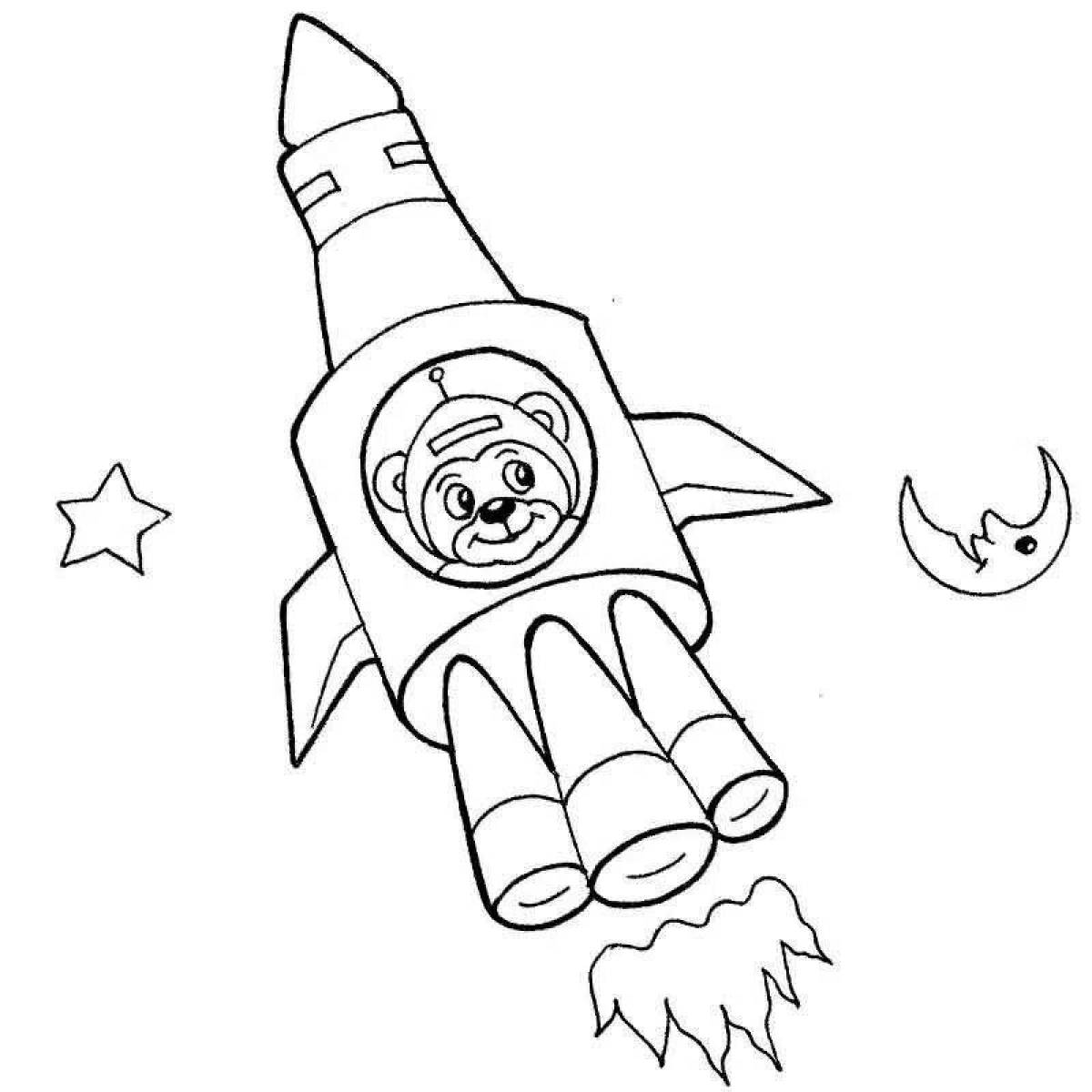 Drawing of a beam rocket