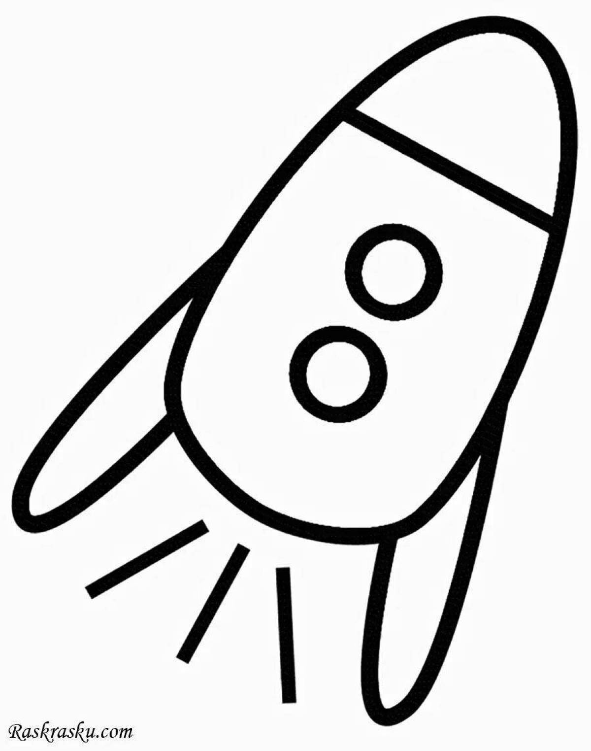 Fun rocket drawing