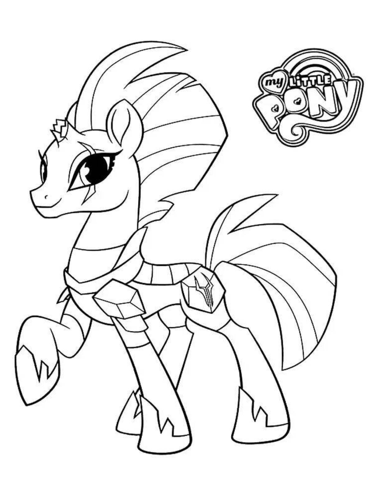 Joyful light pony coloring