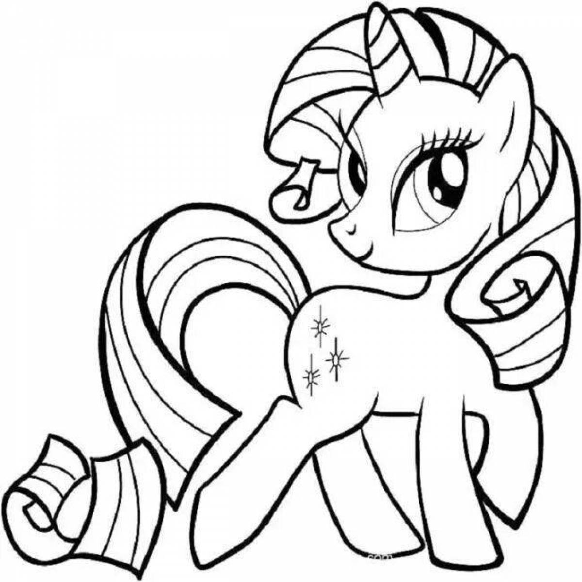 Radiant pony light coloring page