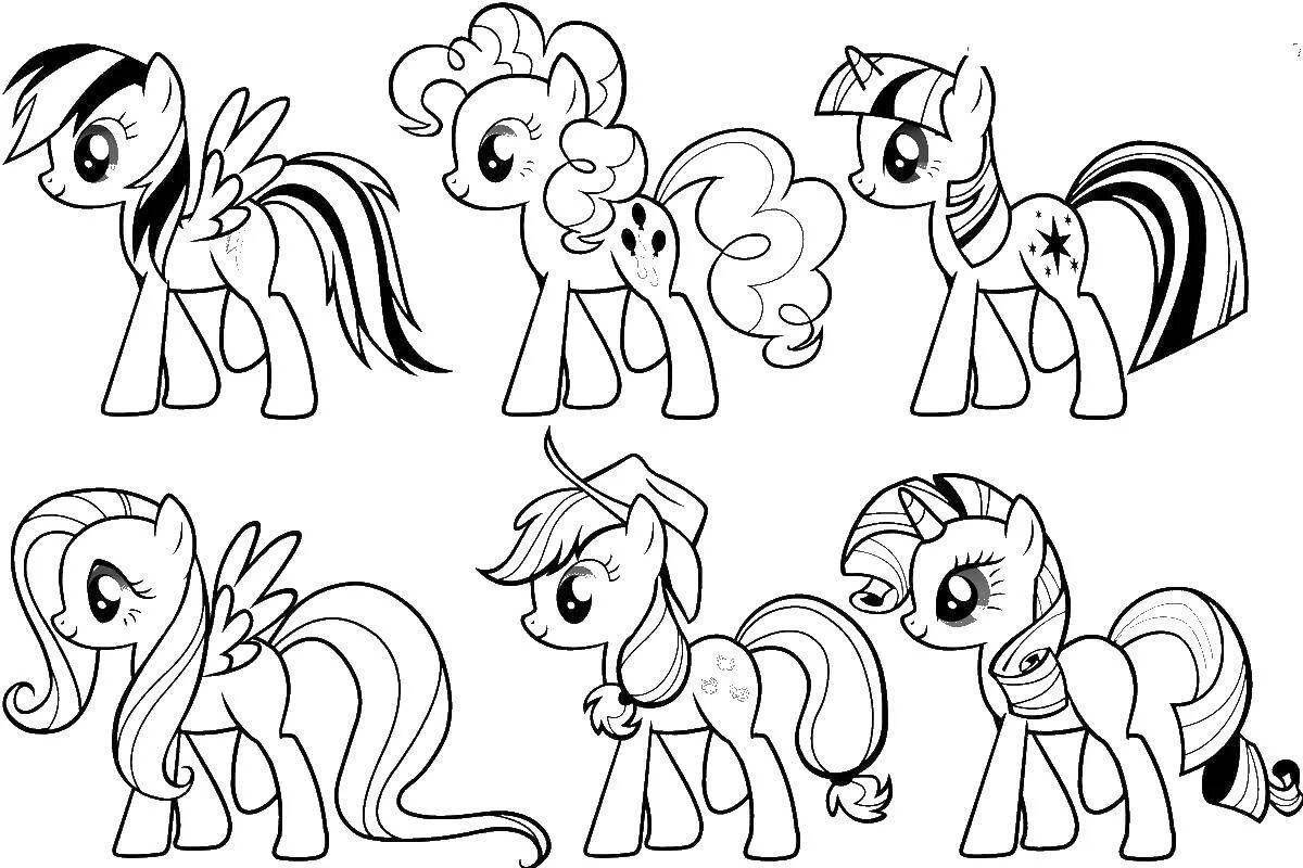 Animated pony light coloring page