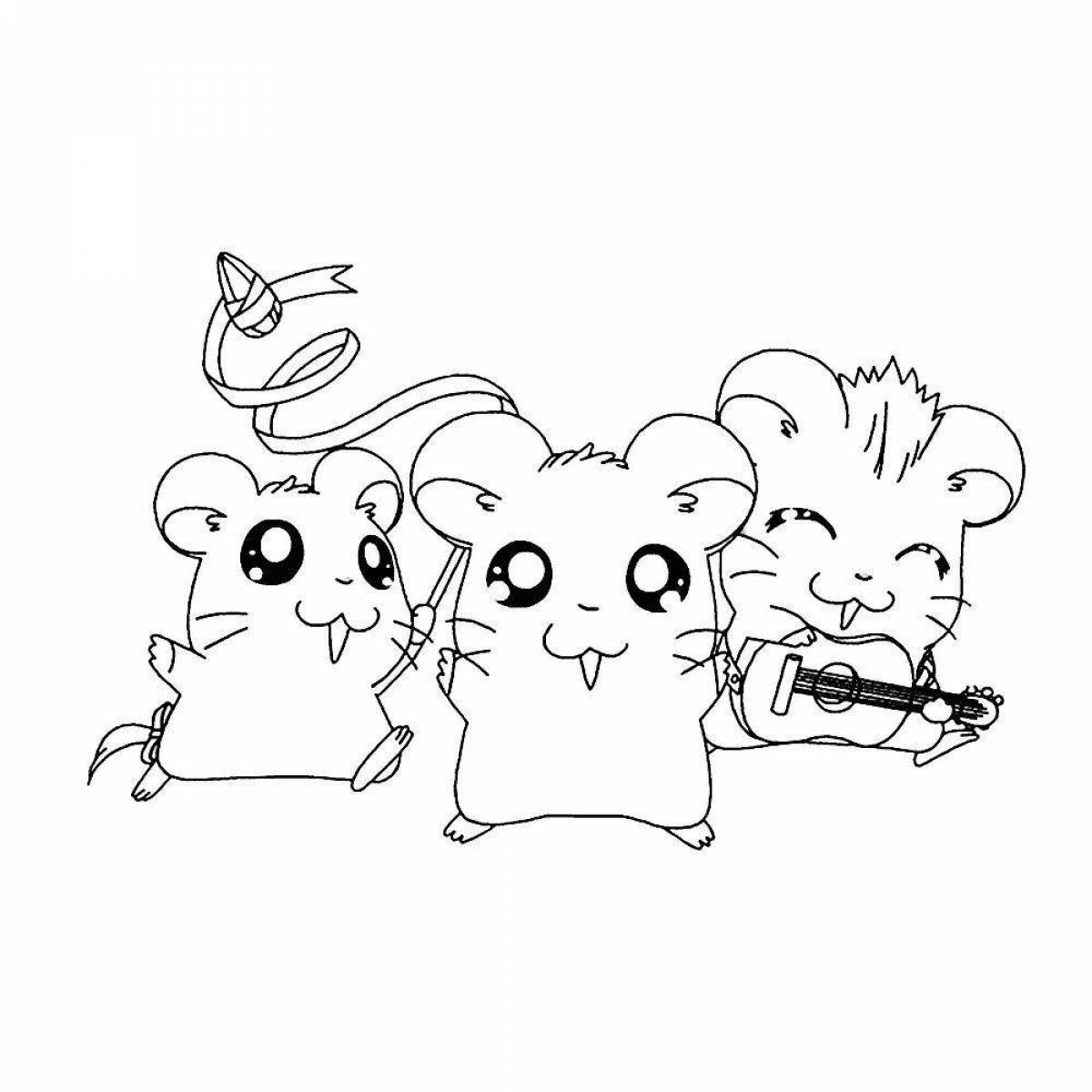 Coloring pages with hamsters