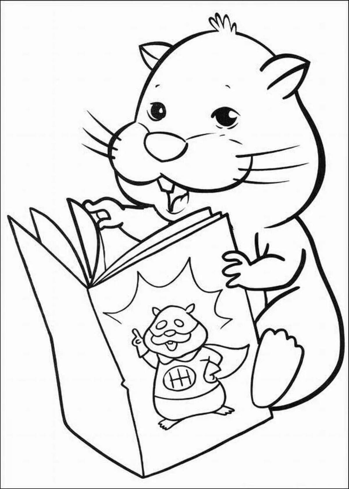 Creative coloring pages for hamsters