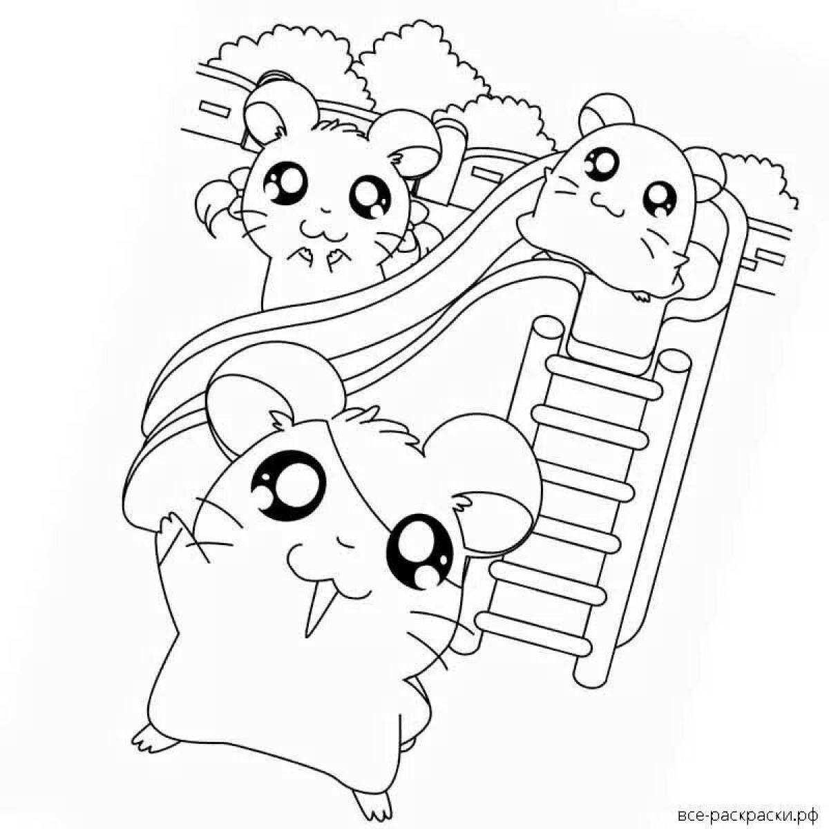 Exciting hamster coloring games