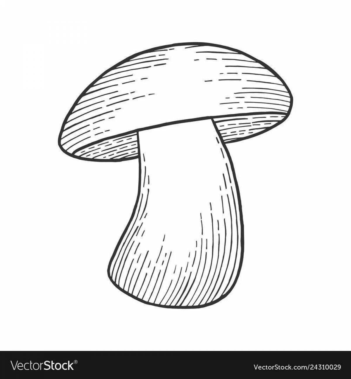 Раскраска сияющий сатанинский гриб