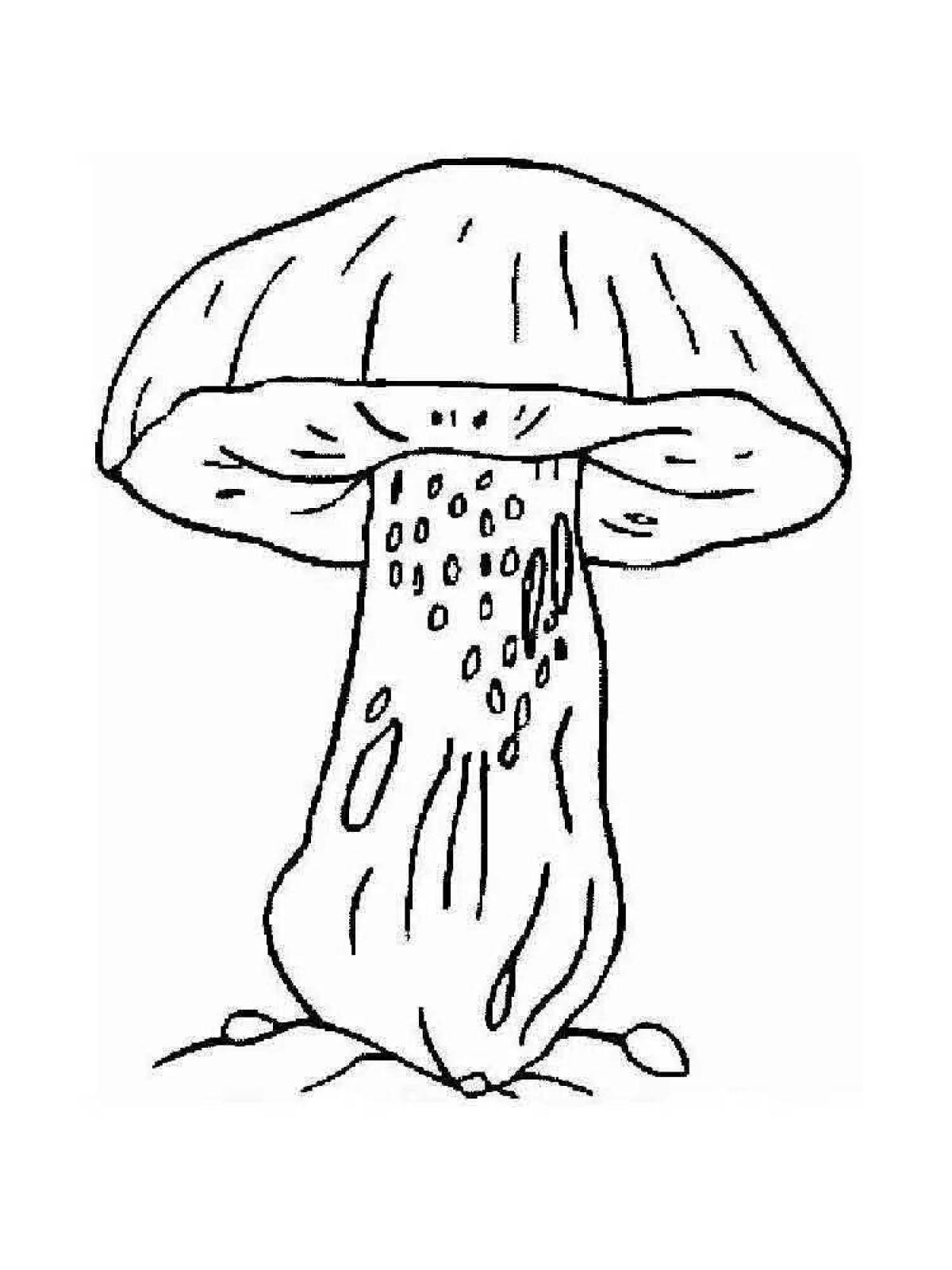 Shiny satanic mushroom coloring book