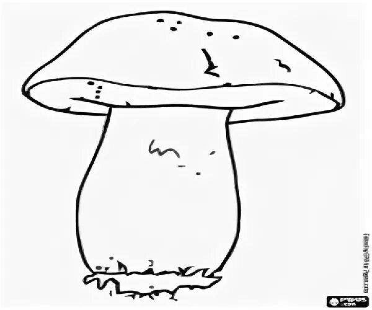 Shiny satanic mushroom coloring page