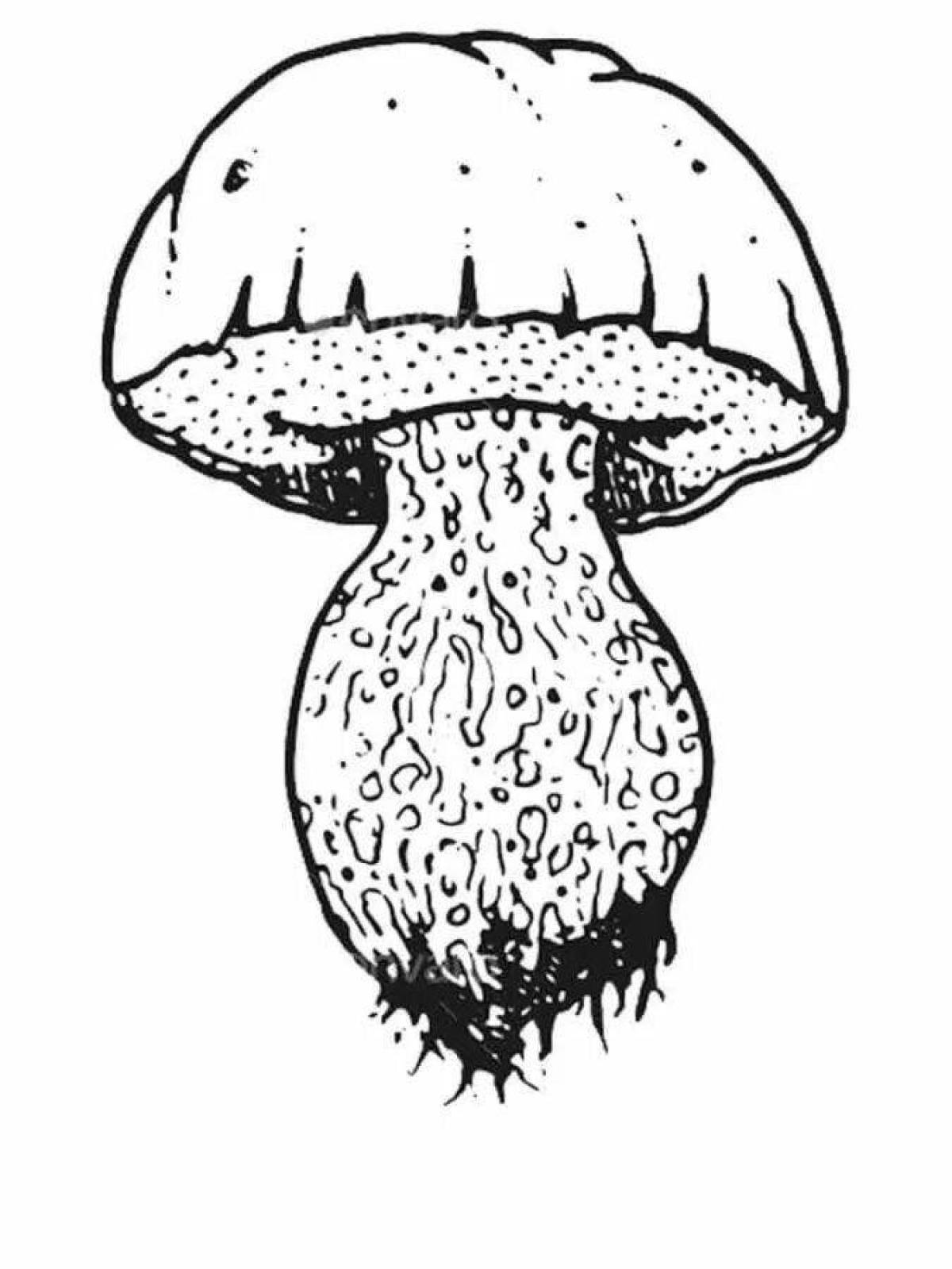 Mysterious satanic mushroom coloring page