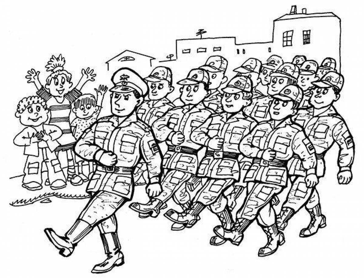 Our army coloring page