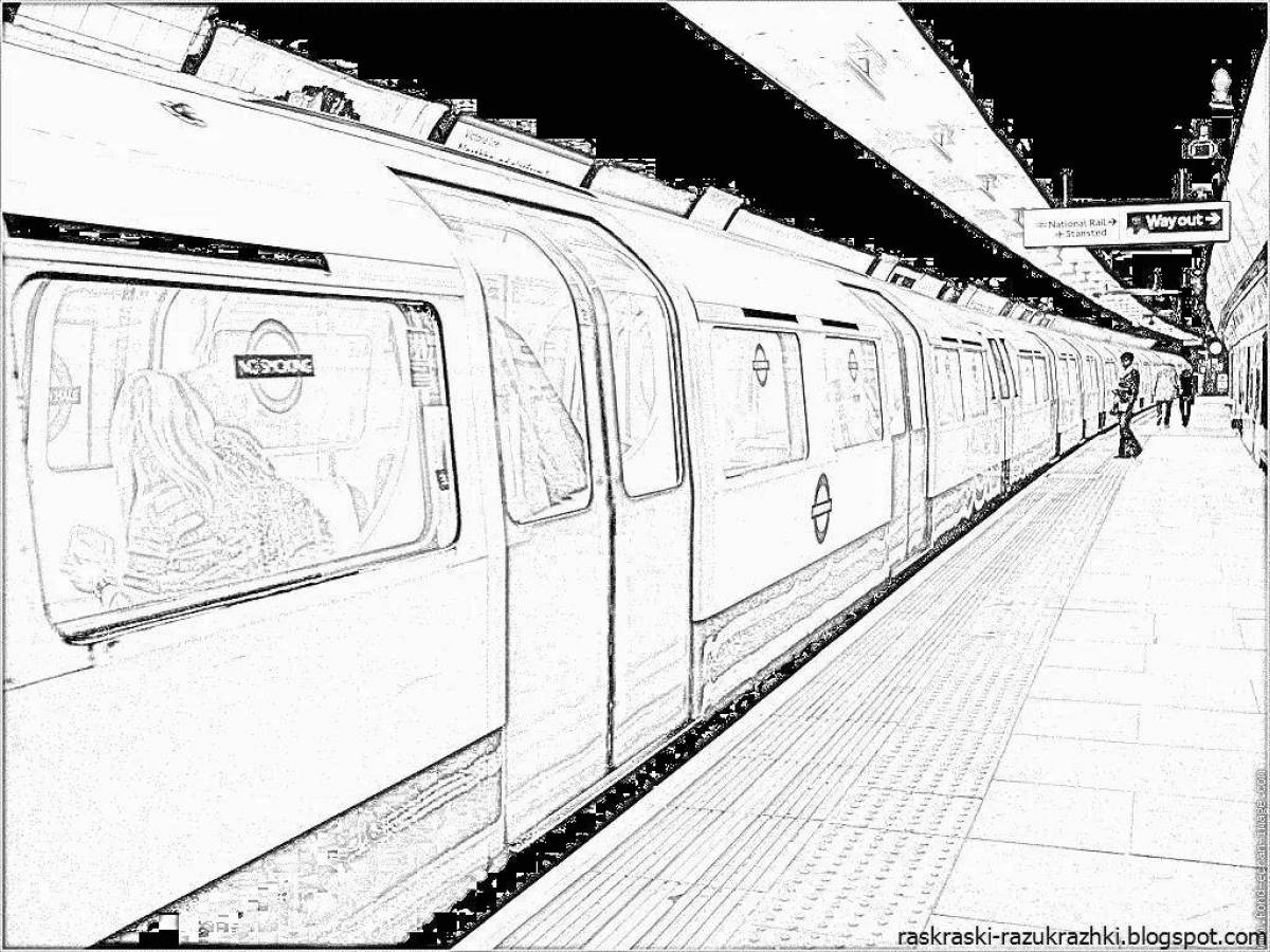 Attractive coloring of the Moscow metro