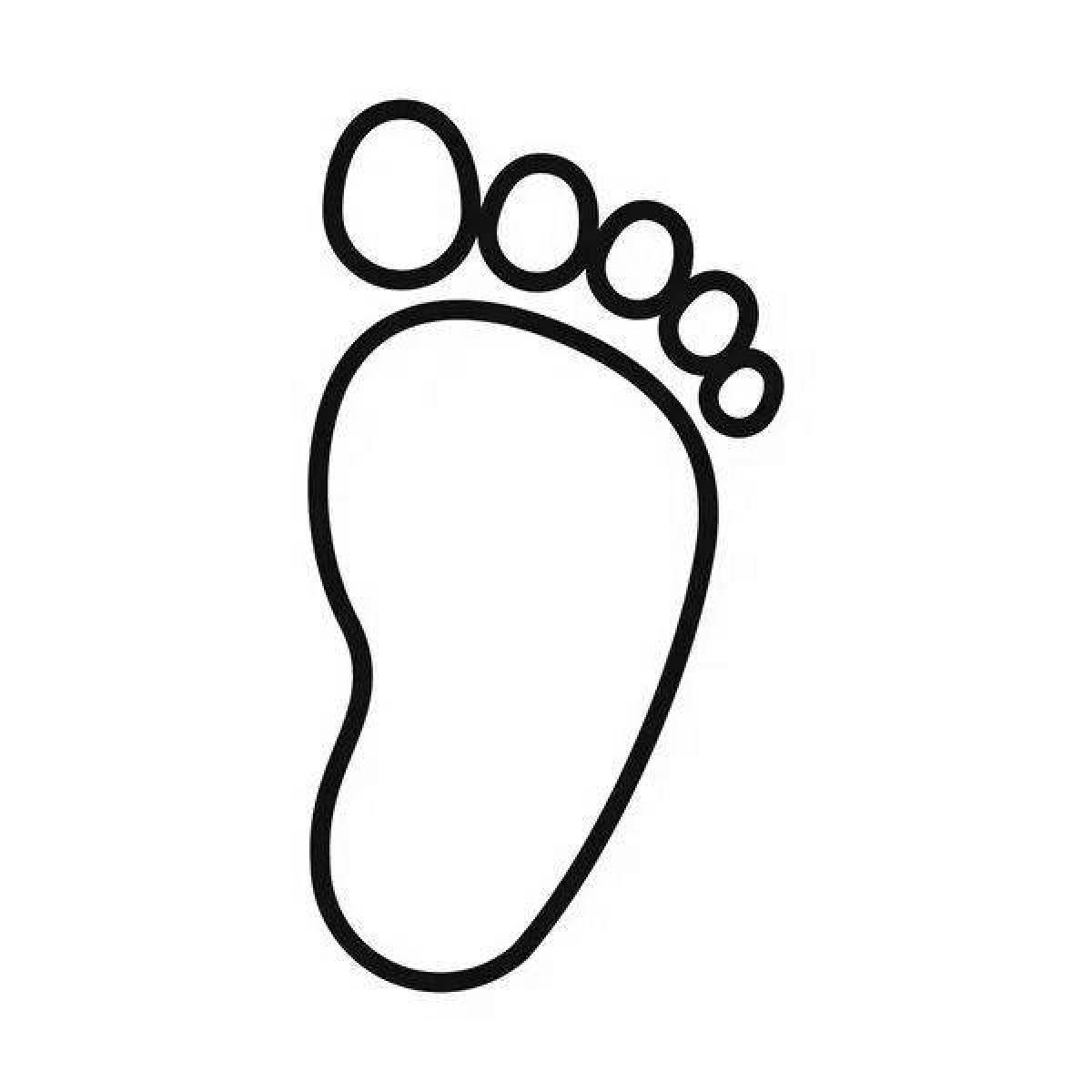 Coloring page of human footprints