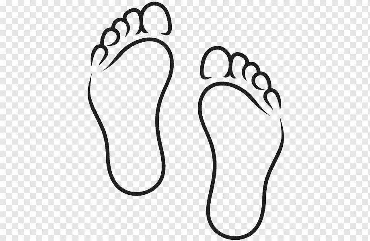 Coloring page magnificent human footprints