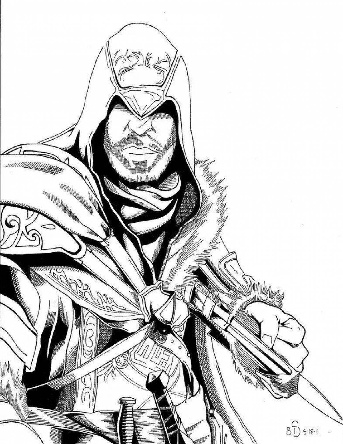 Assassincreed bright coloring page