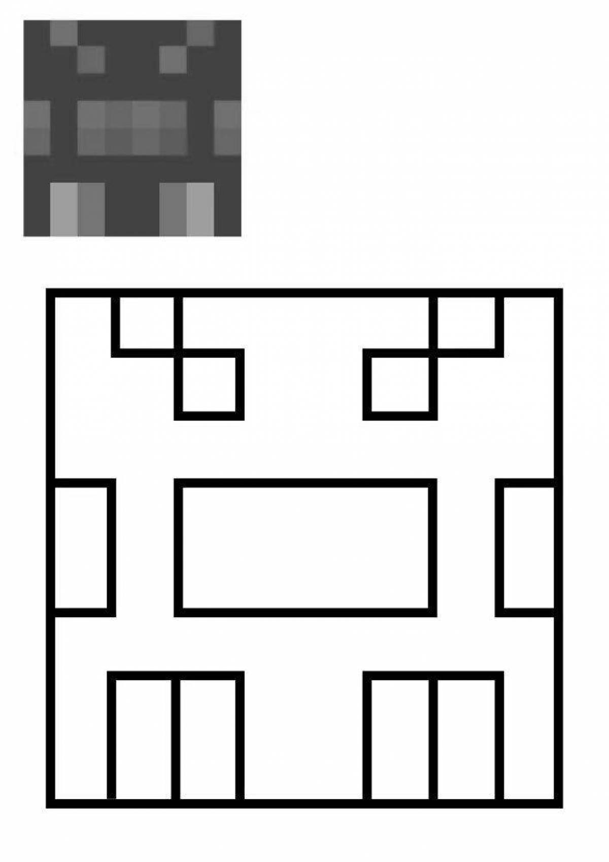 Impressive minecraft ifrit coloring page