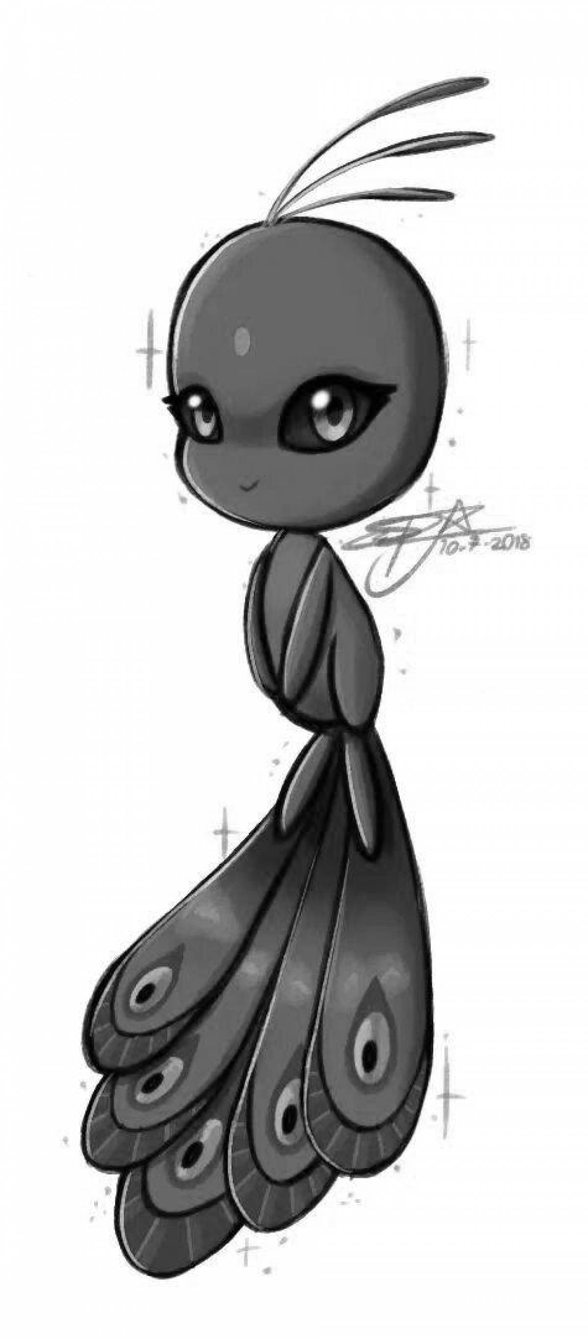 Photo Peacock majestic coloring book