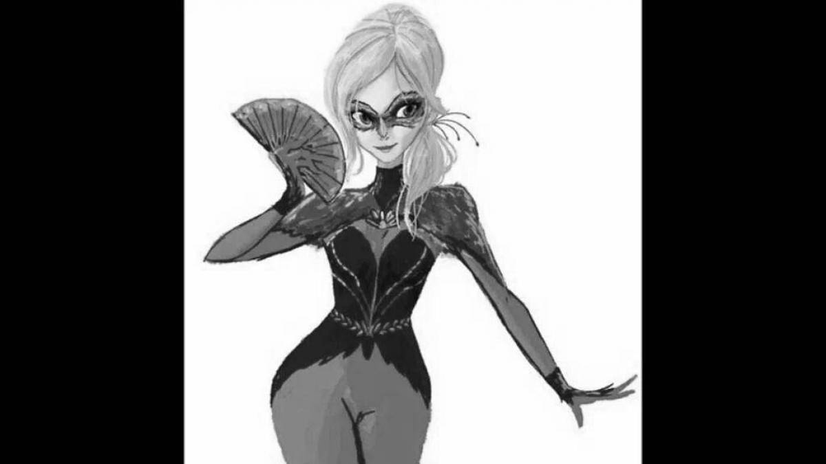 Photo Great peacock mascot coloring book