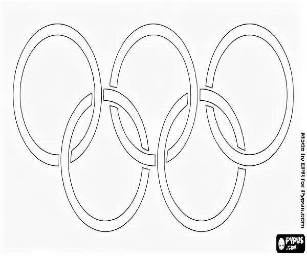 Exciting coloring of the Olympic flag