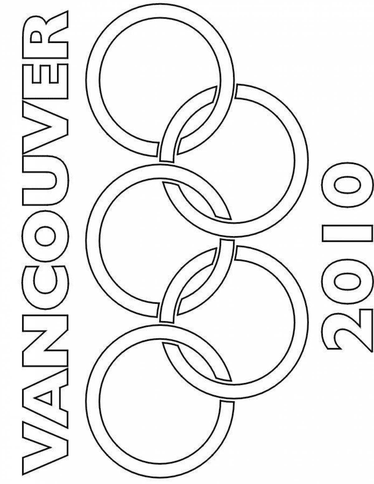 Fun coloring of the Olympic flag