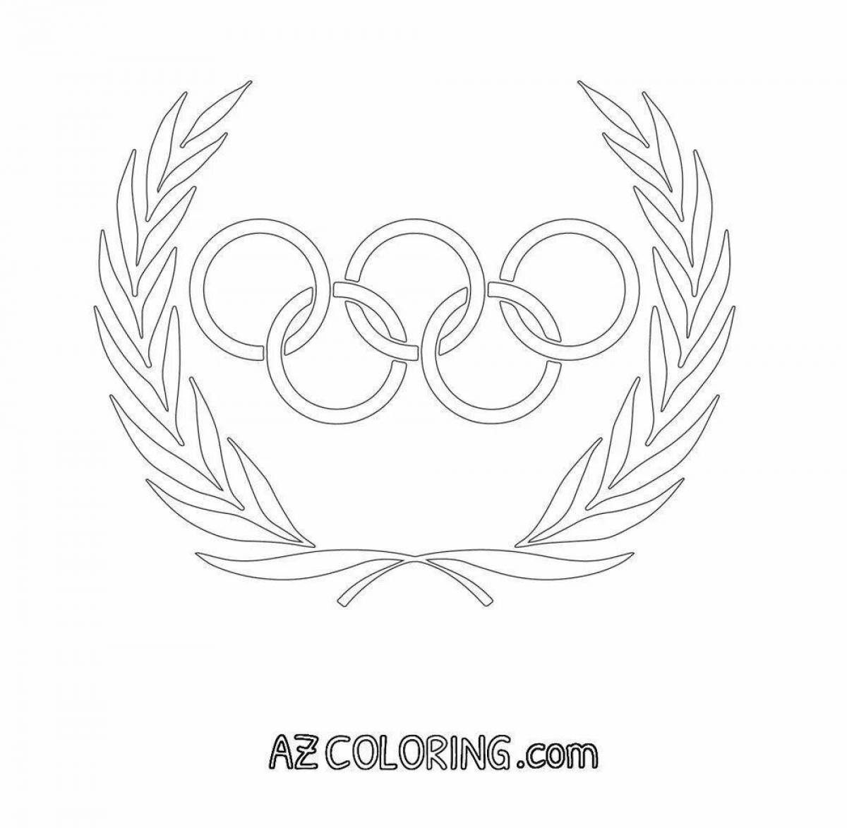 The exciting coloring of the Olympic flag