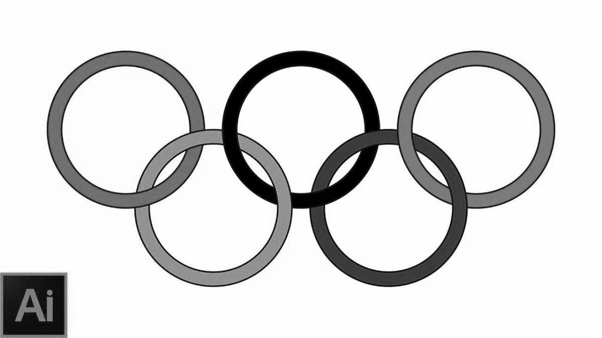 Olympic flag coloring page