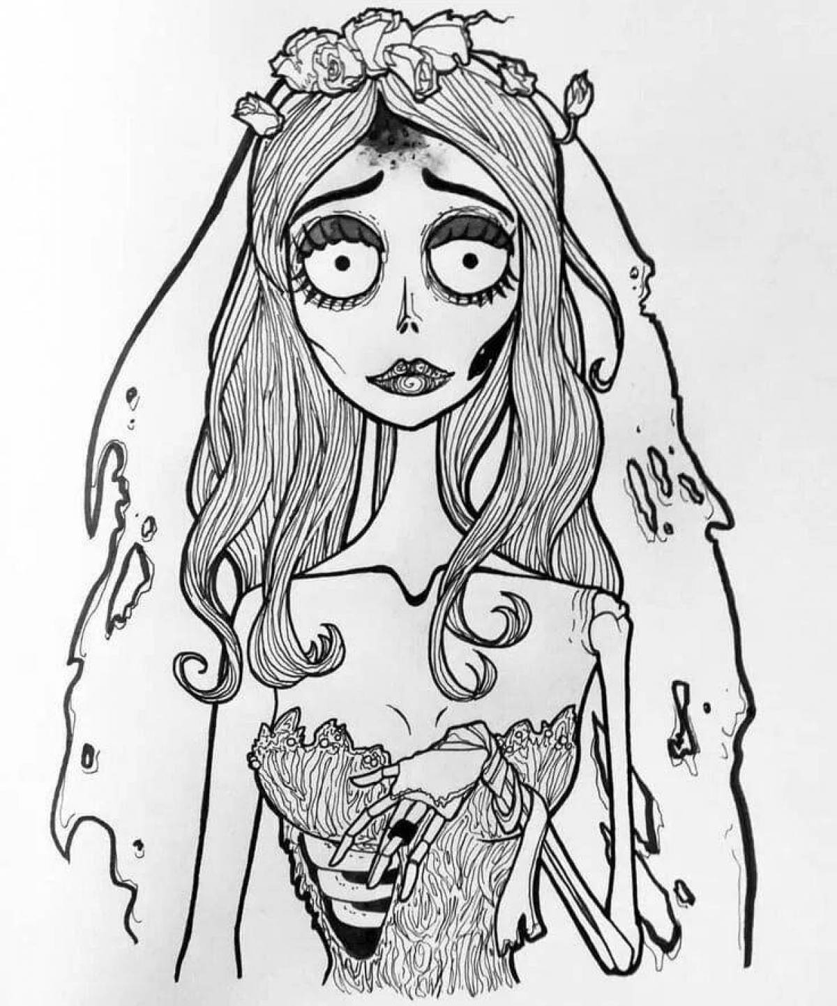 Ominous coloring corpse bride