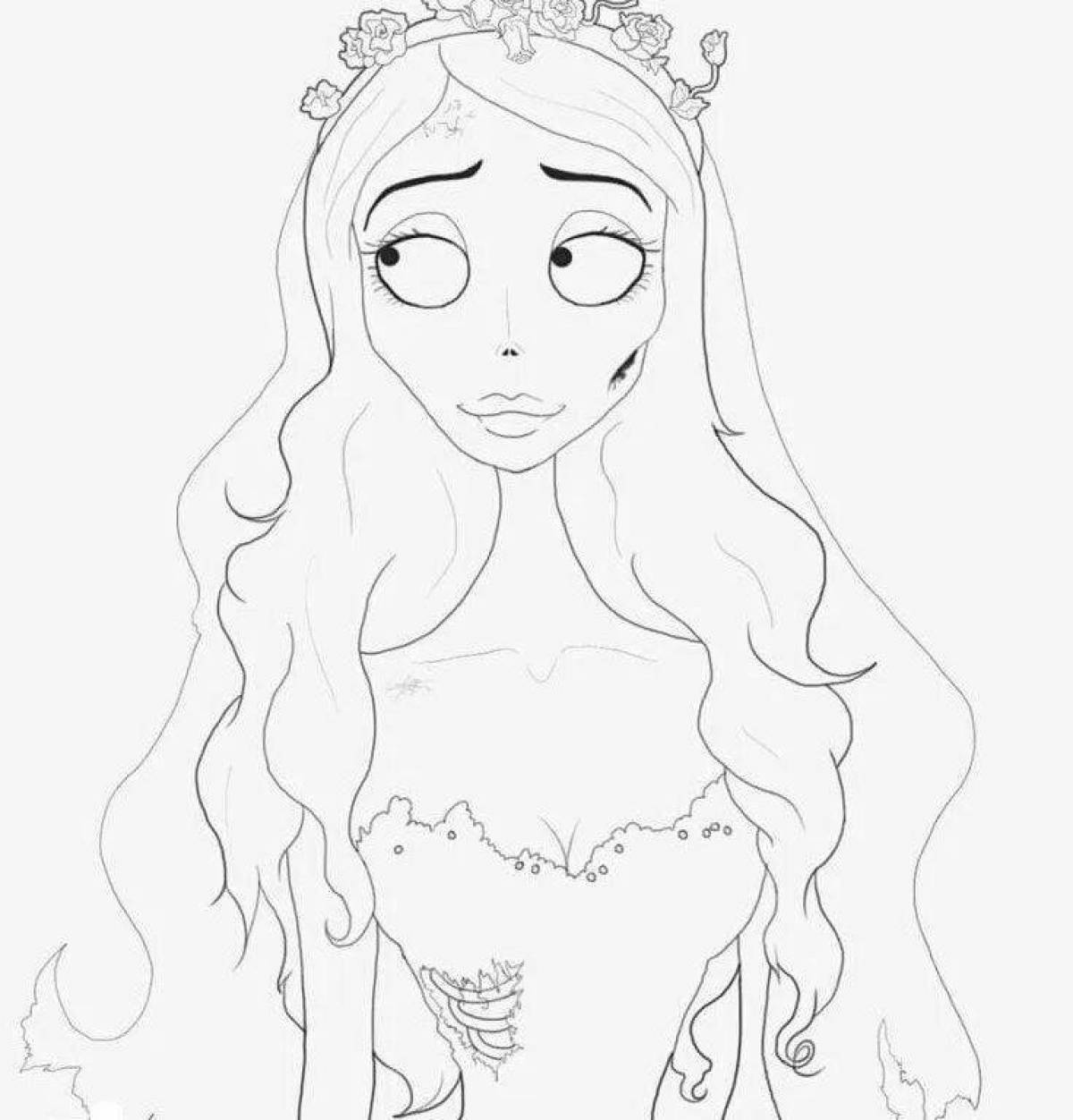 Terrible corpse bride coloring book
