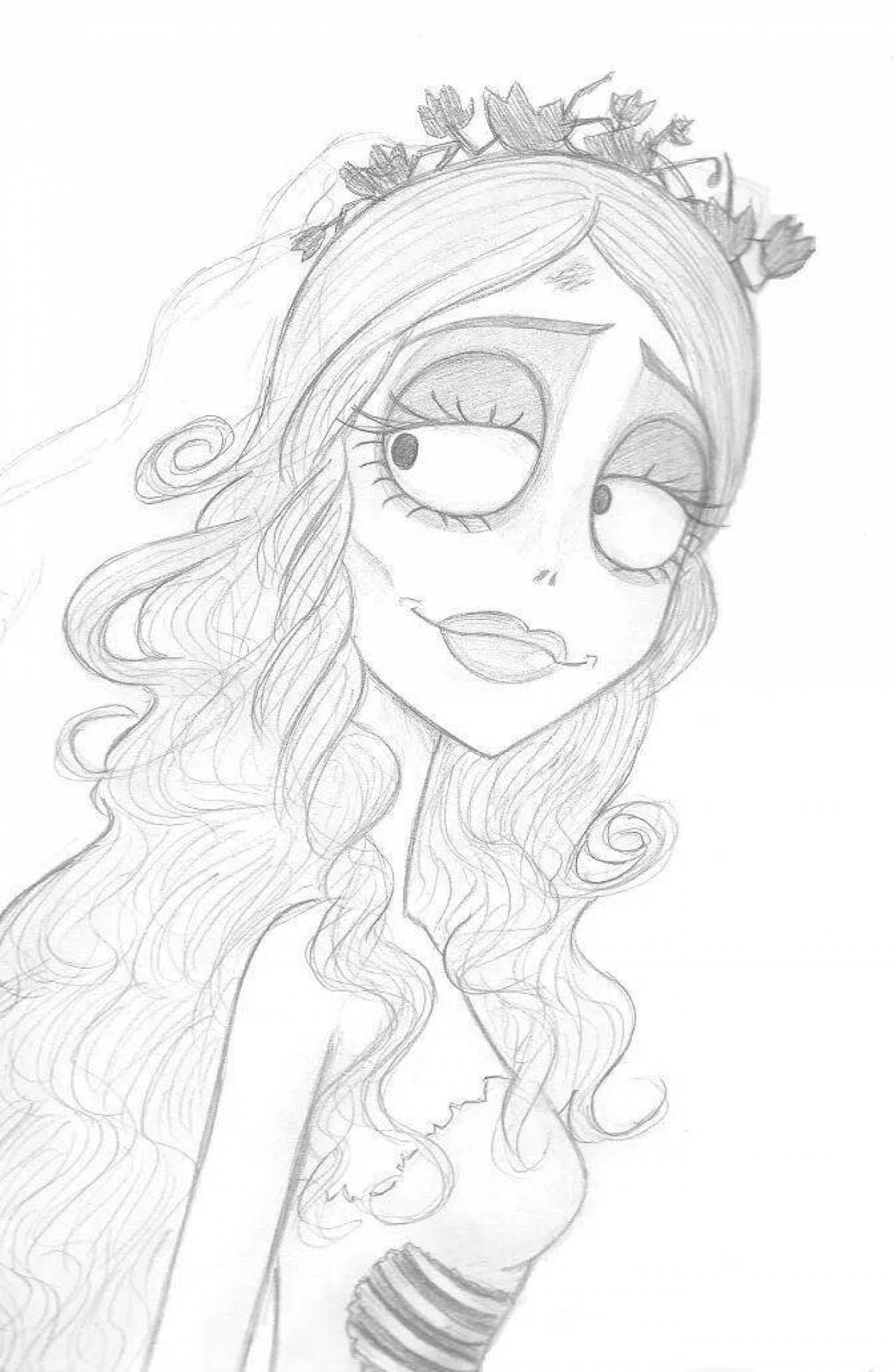 Horrible corpse bride coloring book